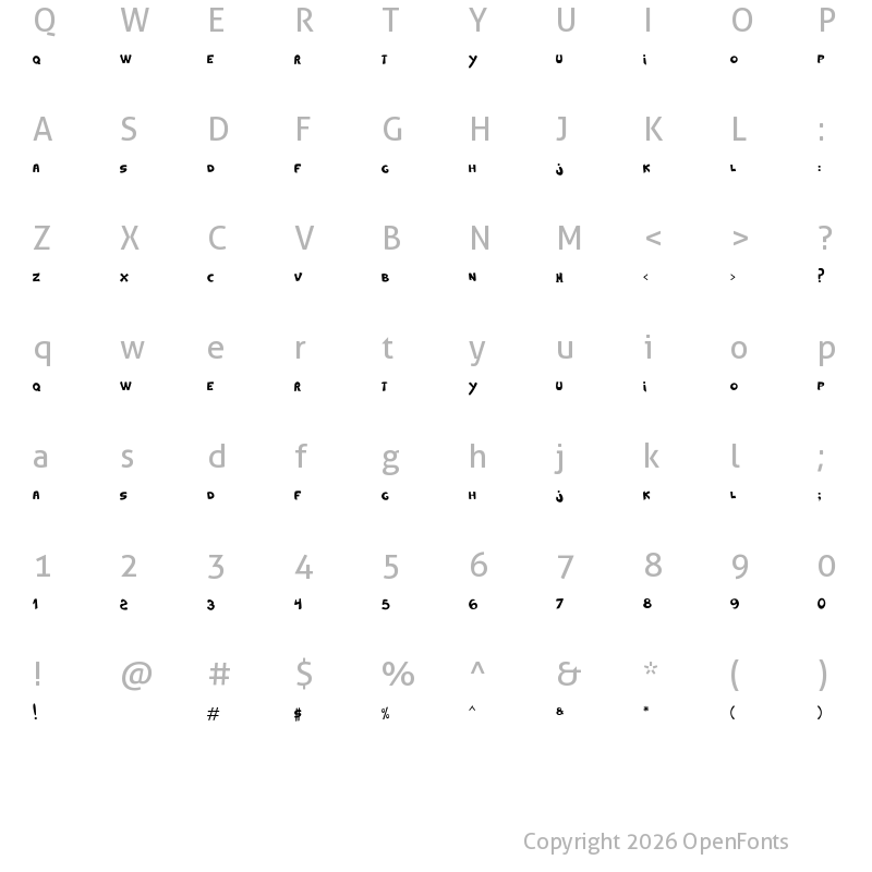 Character Map of Marisol Regular