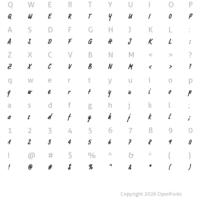 Character Map of Market Pro Cond Medium