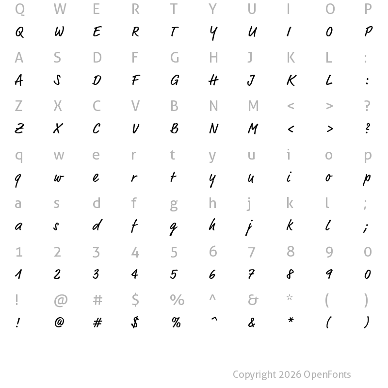 Character Map of Market Pro Regular