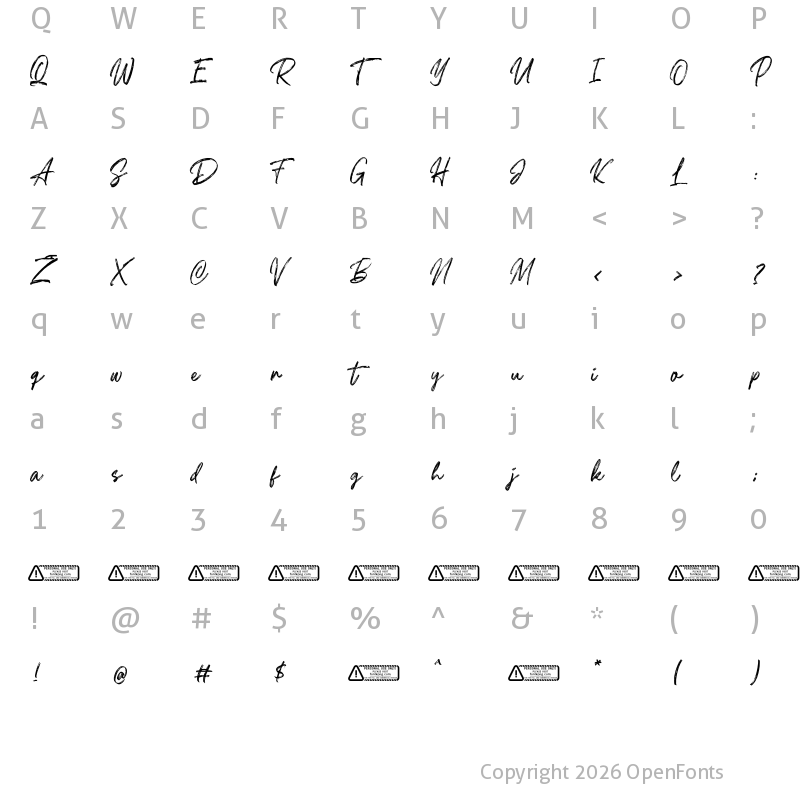 Character Map of Martabug Regular