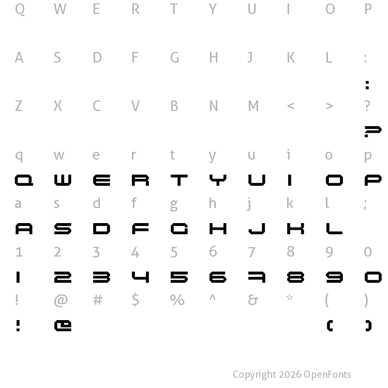 Character Map of Maschinen Extended