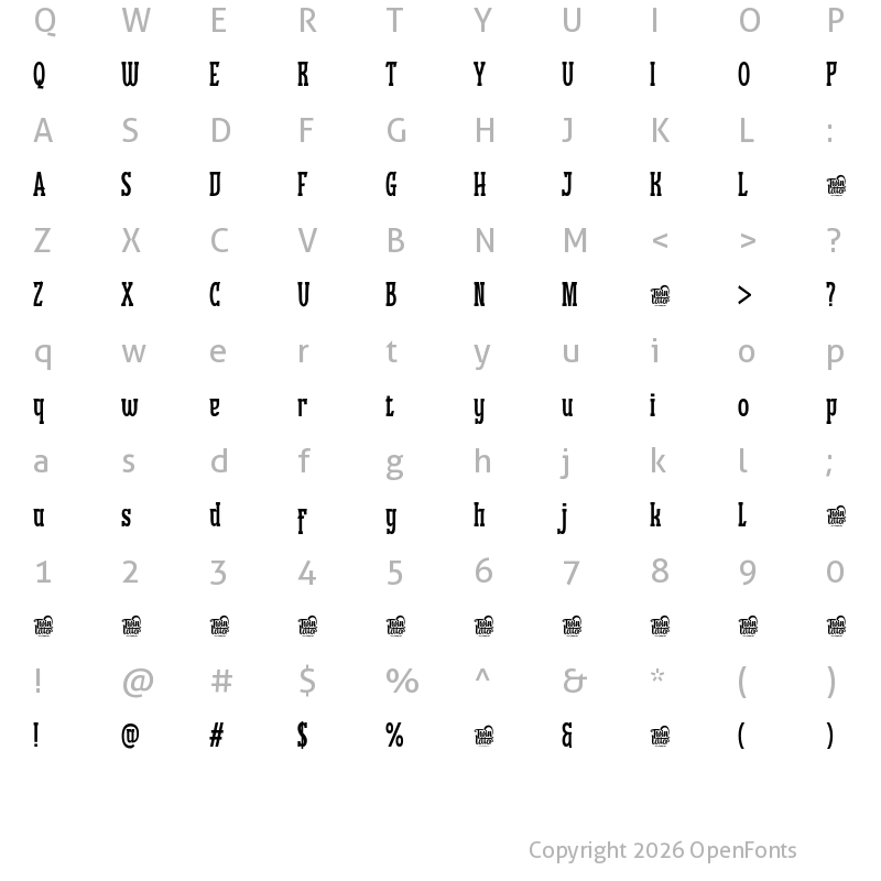 Character Map of MASHOK trial Regular
