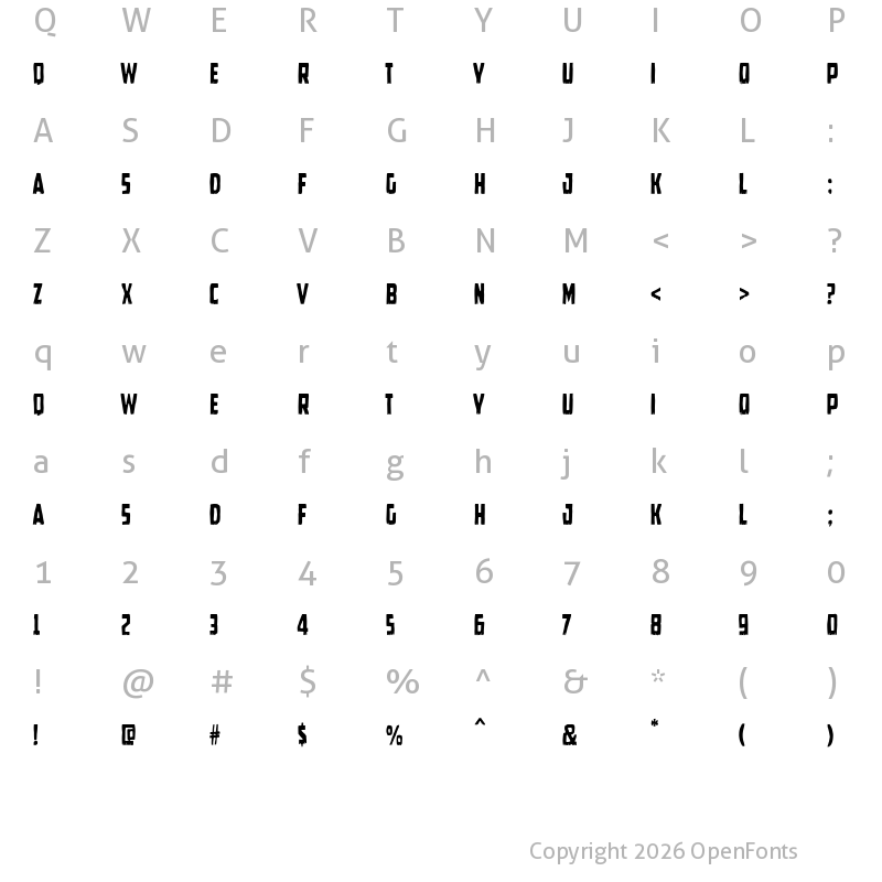 Character Map of Mass Hysteria Regular
