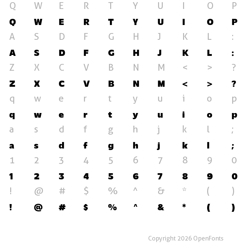 Character Map of Massilia Black