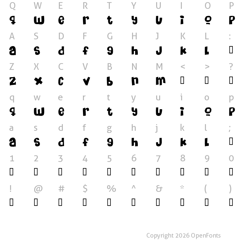 Character Map of Massive Headache Regular
