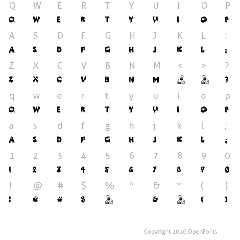 Character Map of Matanza Espa?ola Regular