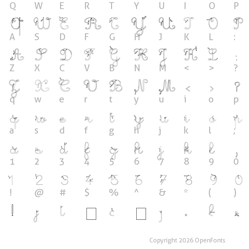 Character Map of Maternellecolor creuse Regular