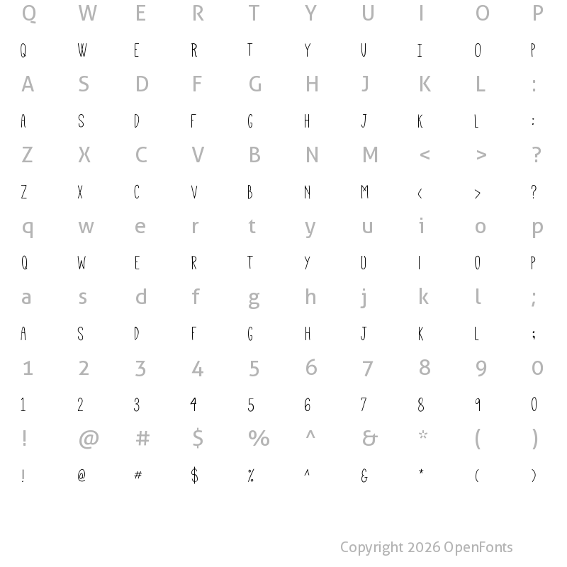 Character Map of Mathlete Skinny