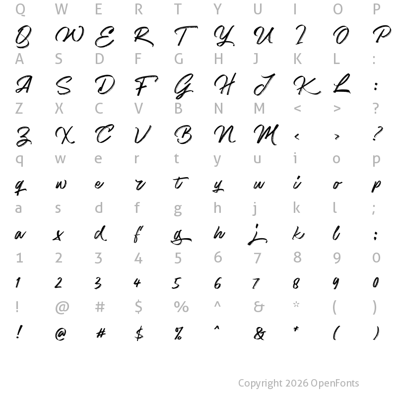 Character Map of Matriver Regular