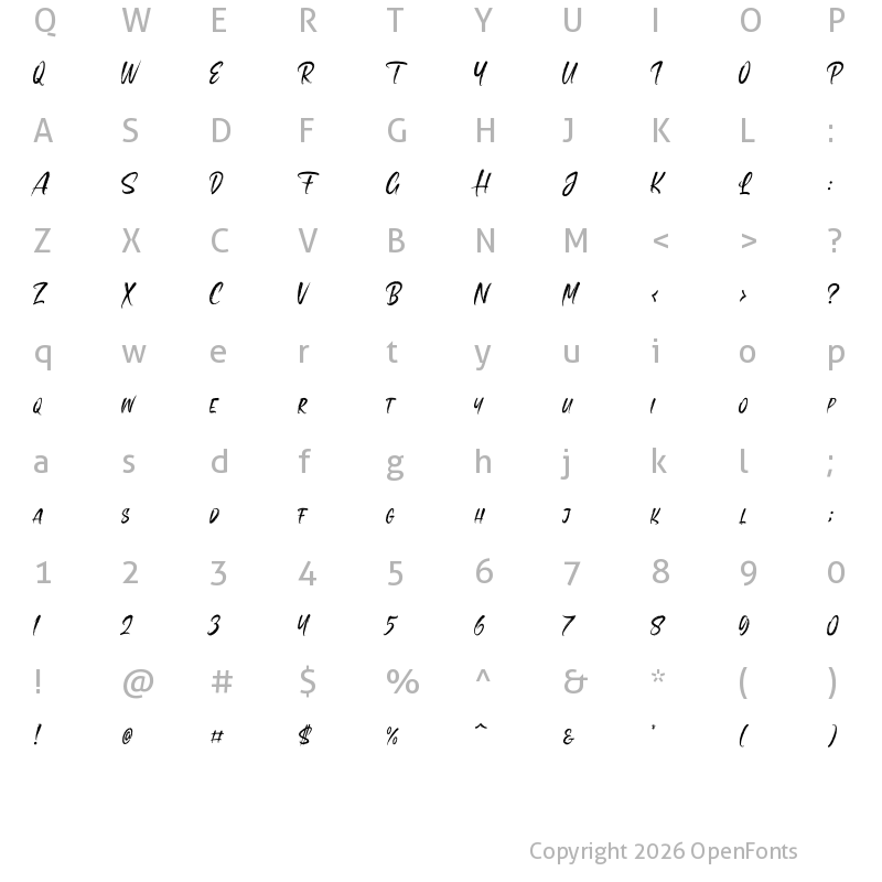 Character Map of Matsumoto Regular