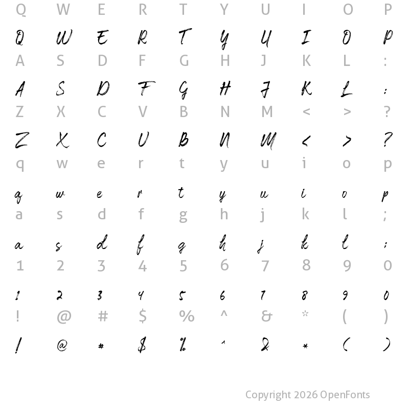 Character Map of Matteona Regular