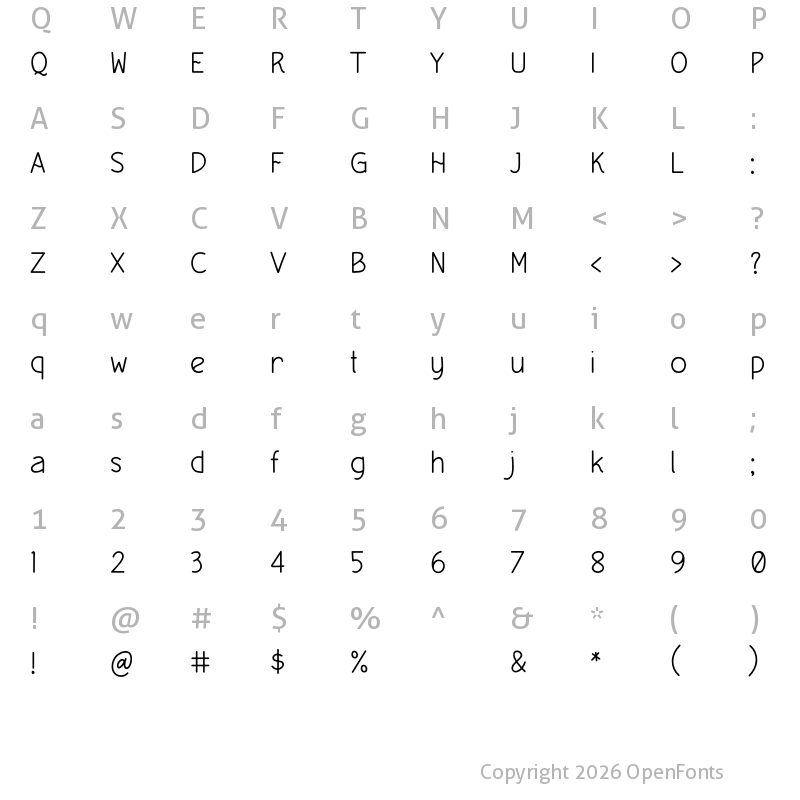 Character Map of Mattilda Regular