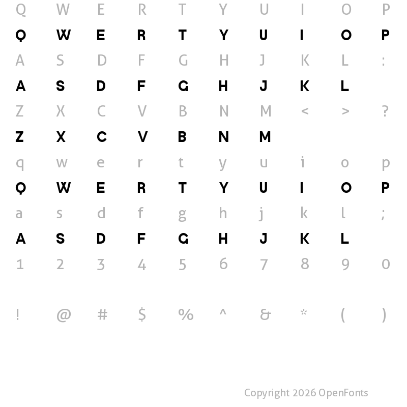 Character Map of Meditation Regular