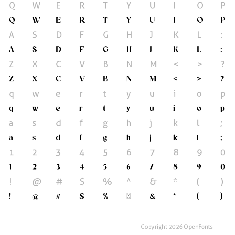 Character Map of Meditative Meditative