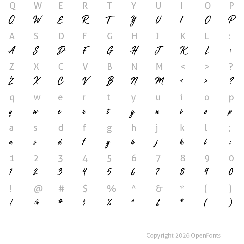 Character Map of Mega Fresh Regular
