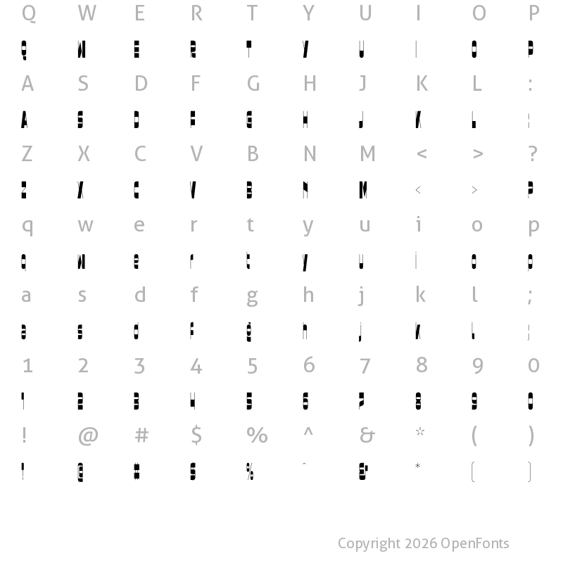 Character Map of Megabase Regular