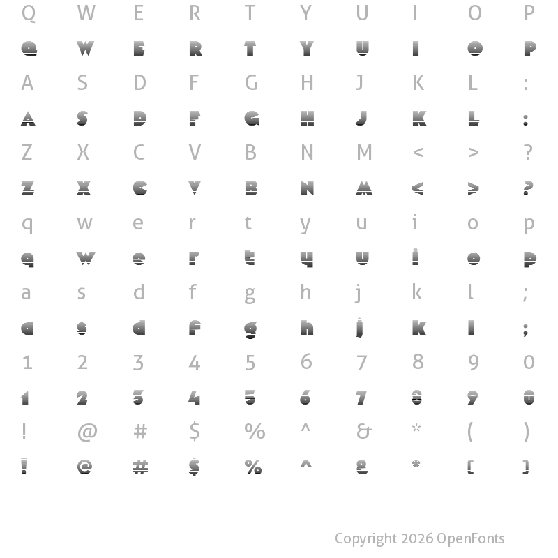 Character Map of Mekon Gradient