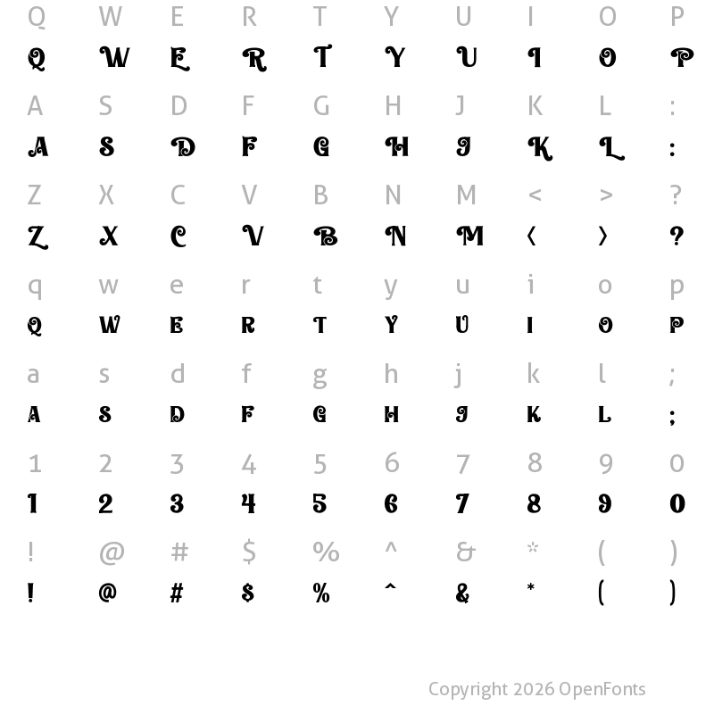 Character Map of Melati Christmas Regular