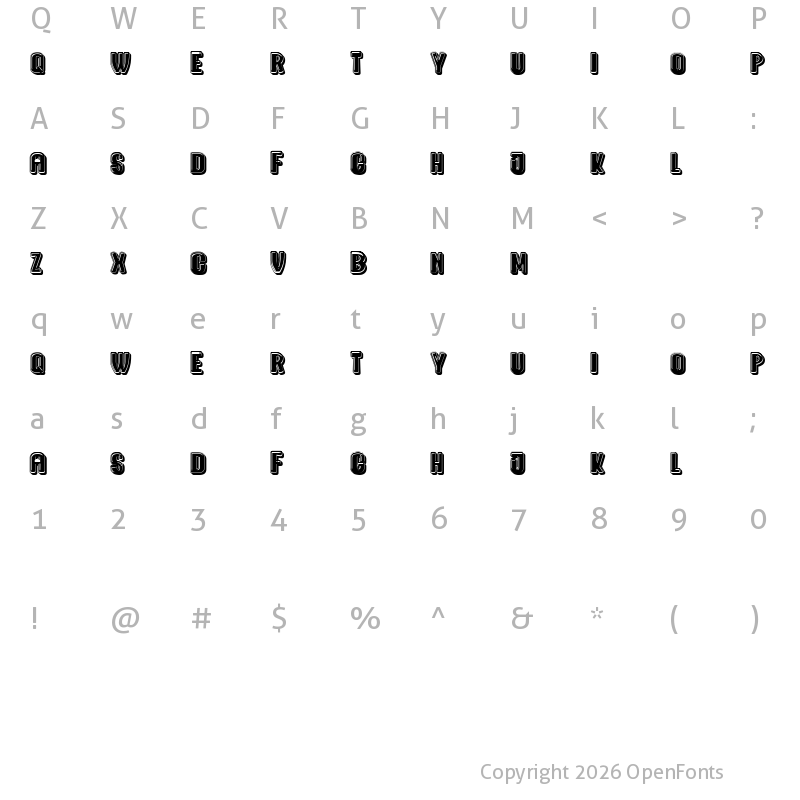 Character Map of Mercedes 3D Regular
