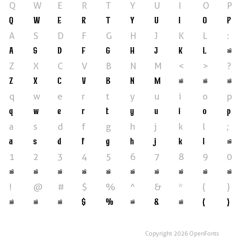 Character Map of Mibunditrial Regular