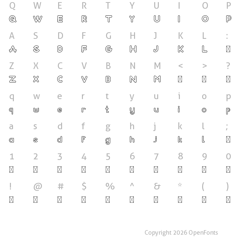 Character Map of Midazzle Demo Outline
