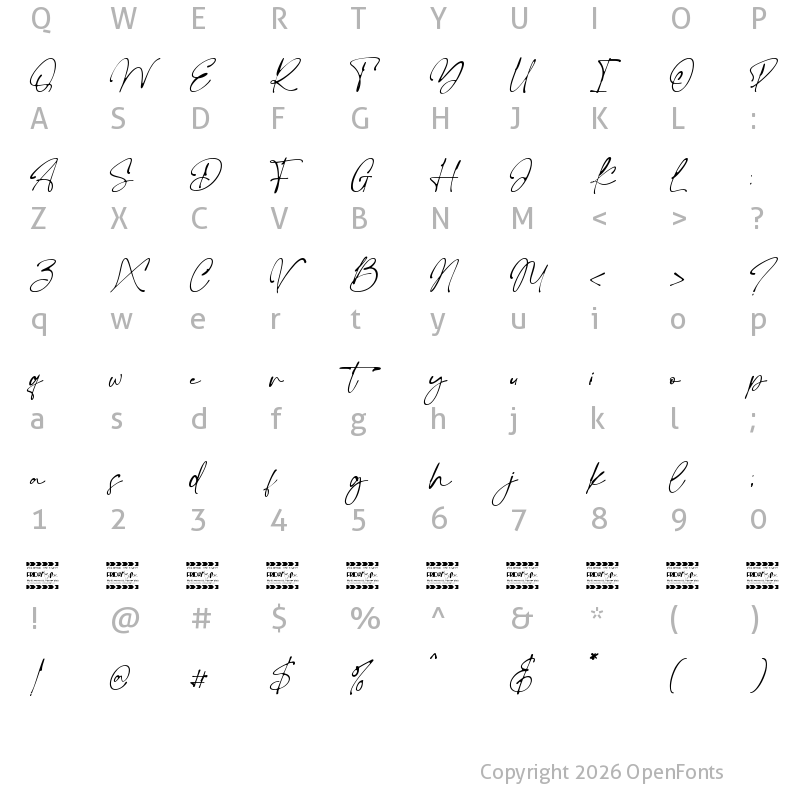 Character Map of Miffiest Regular