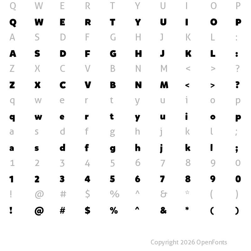 Character Map of Mikado Black