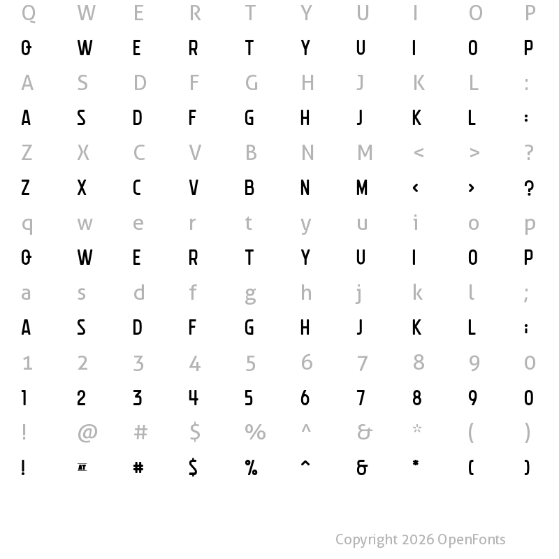 Character Map of Mike Sans Free Regular