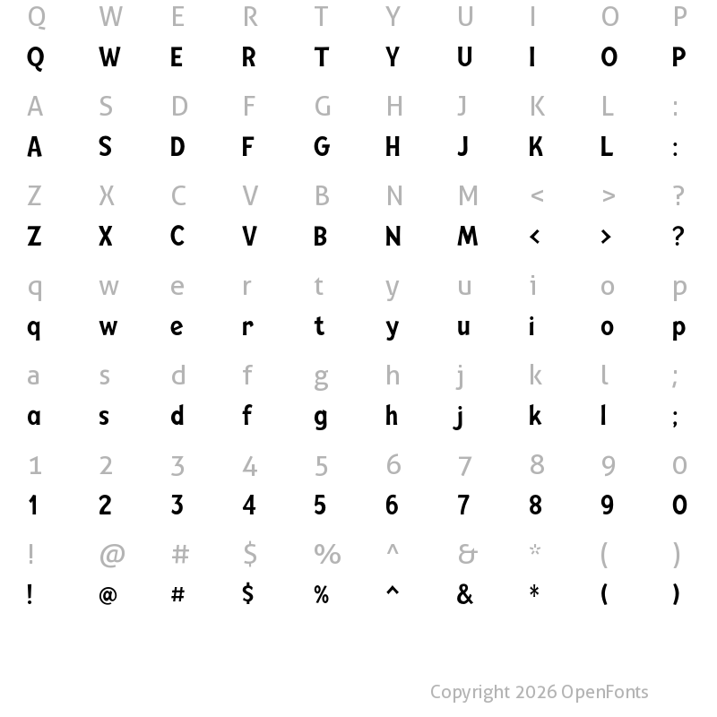 Character Map of Mingler Medium