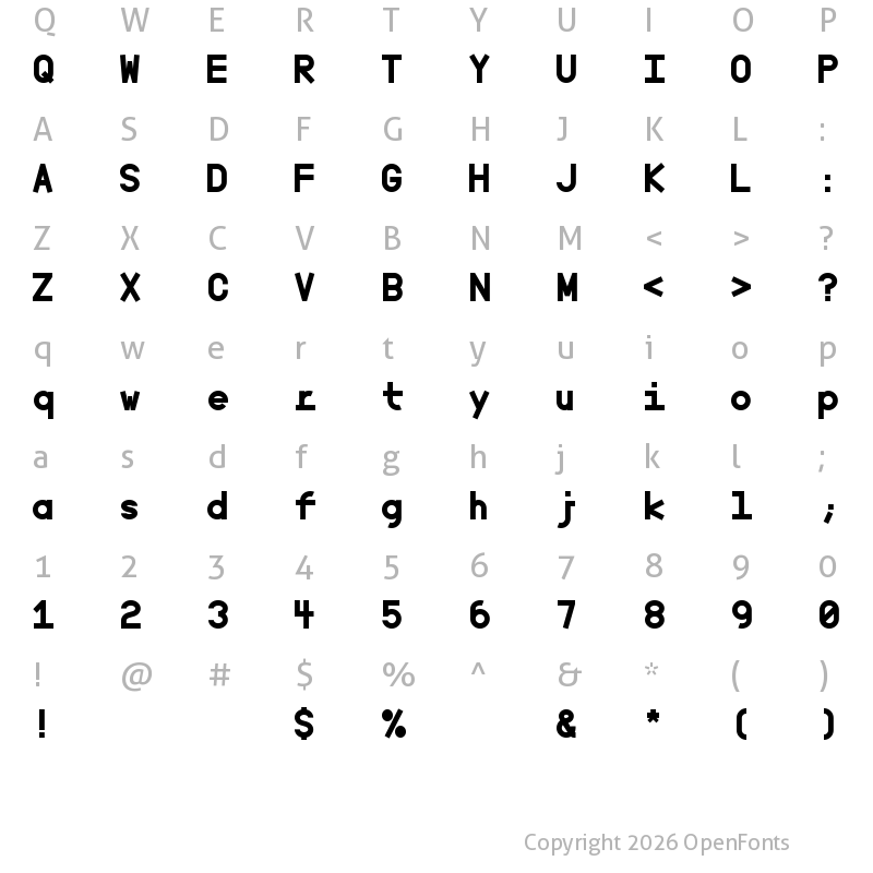 Character Map of Minimal Mono Black