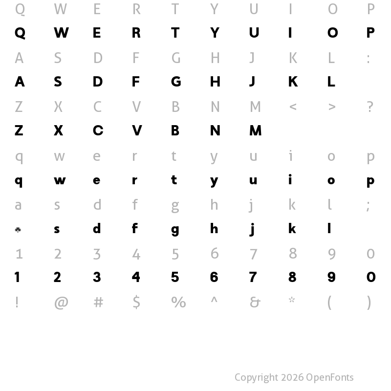Character Map of Minomu Heavy