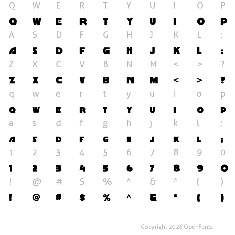 Character Map of Minstrel Poster NF Regular