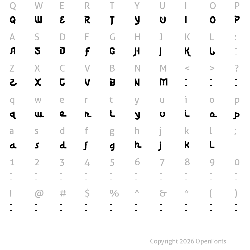 Character Map of Miqdad Regular