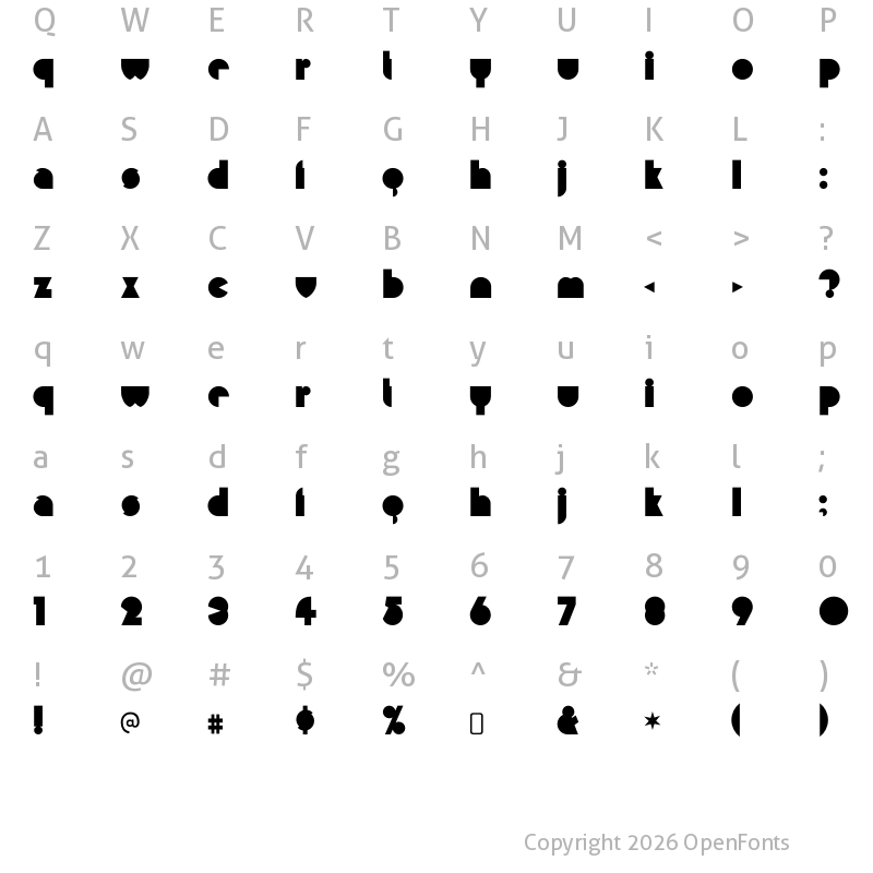 Character Map of Misirlou Regular