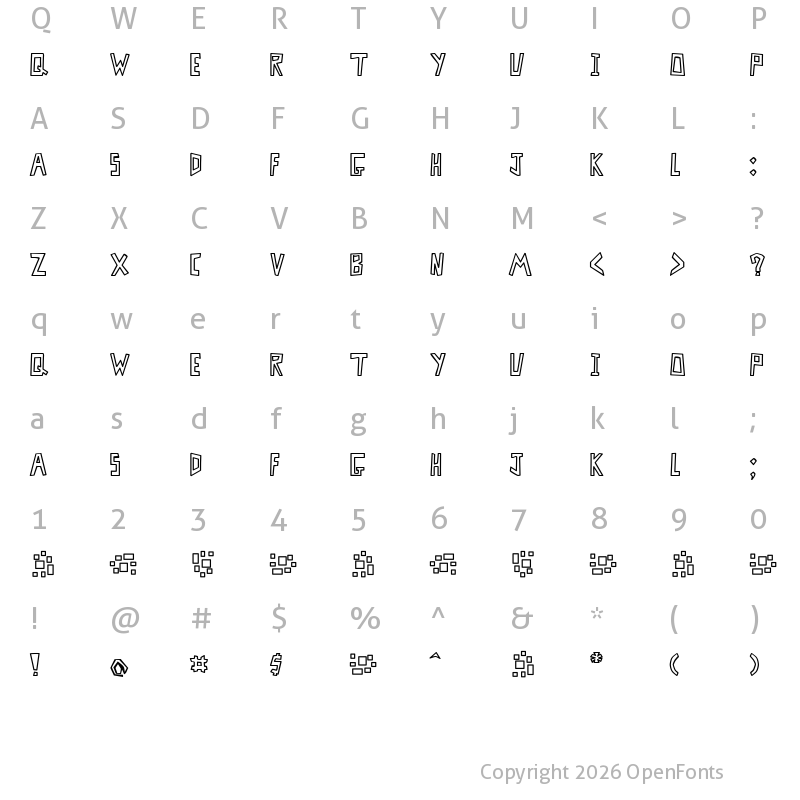Character Map of MisterBass hollow