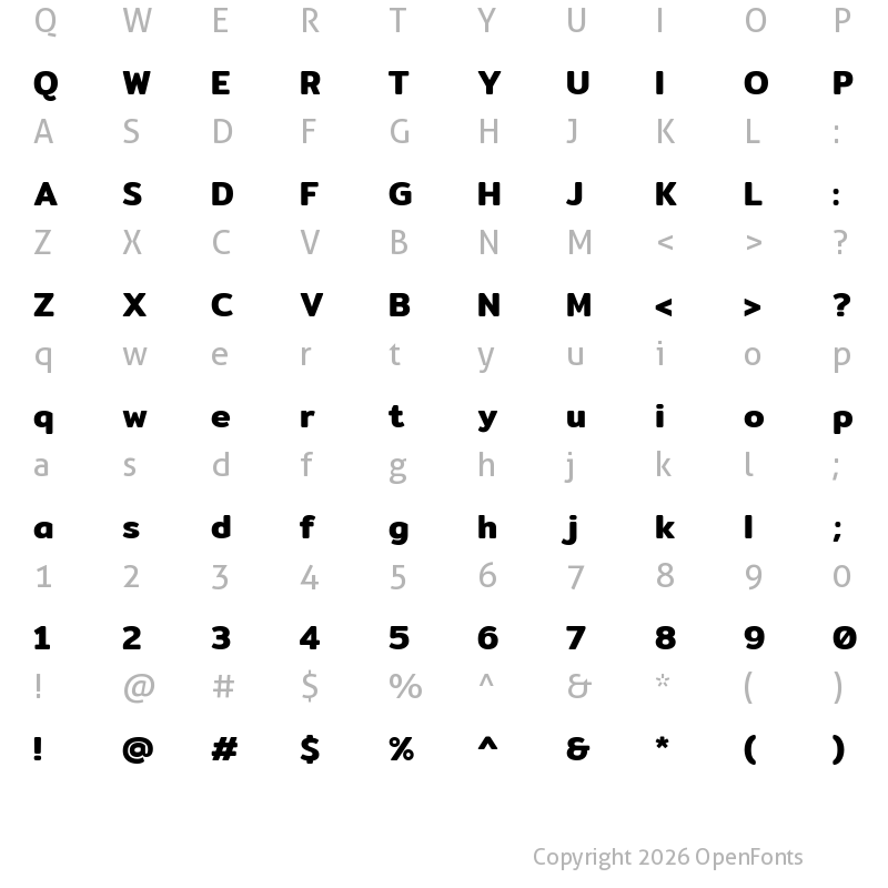 Character Map of Mitr SemiBold