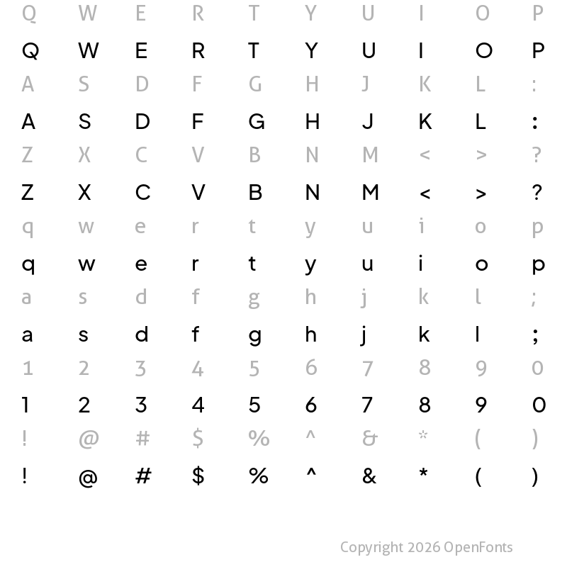 Character Map of Mluvka Medium