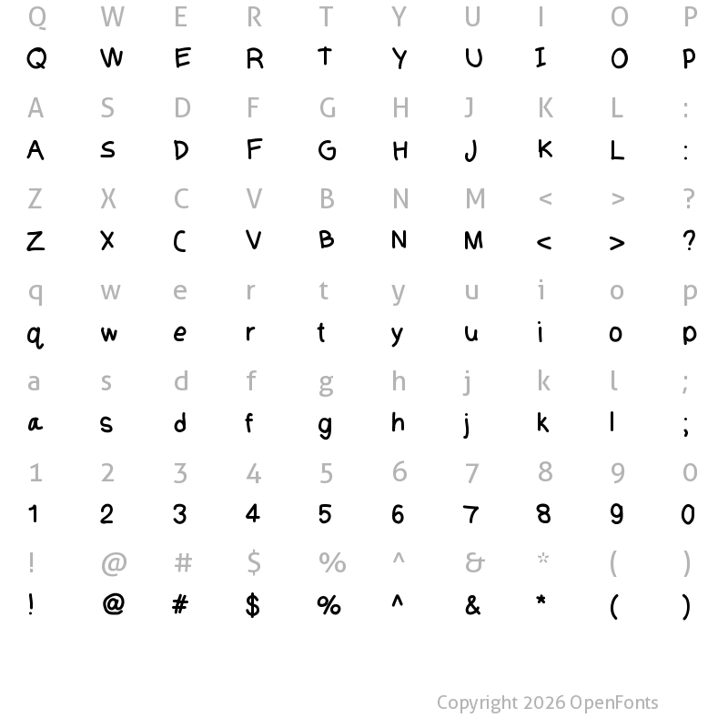 Character Map of MobilesFont Medium