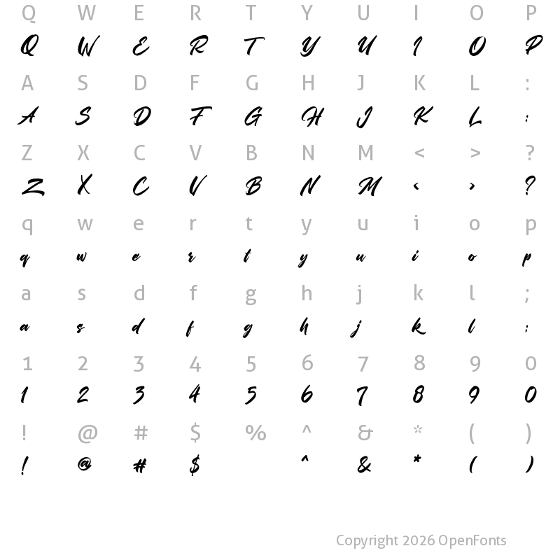 Character Map of Moby DIck Regular
