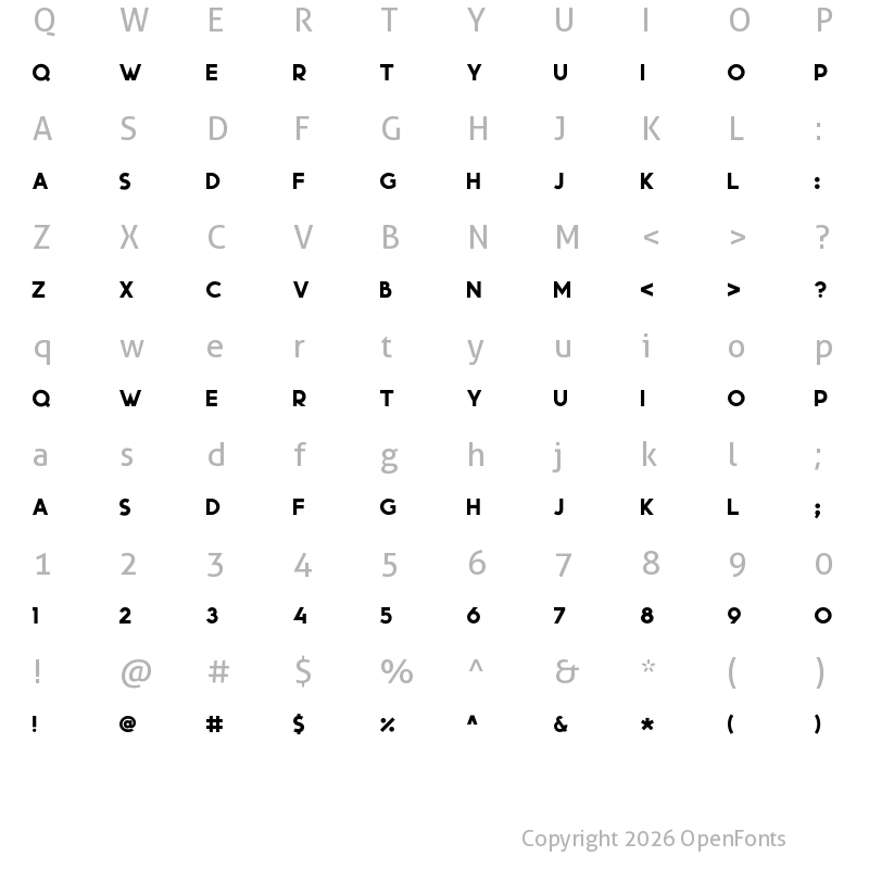 Character Map of MOMCAKE Bold