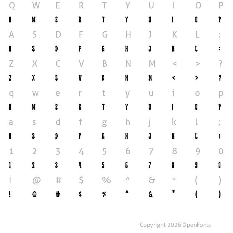 Character Map of Monday Groovy Regular