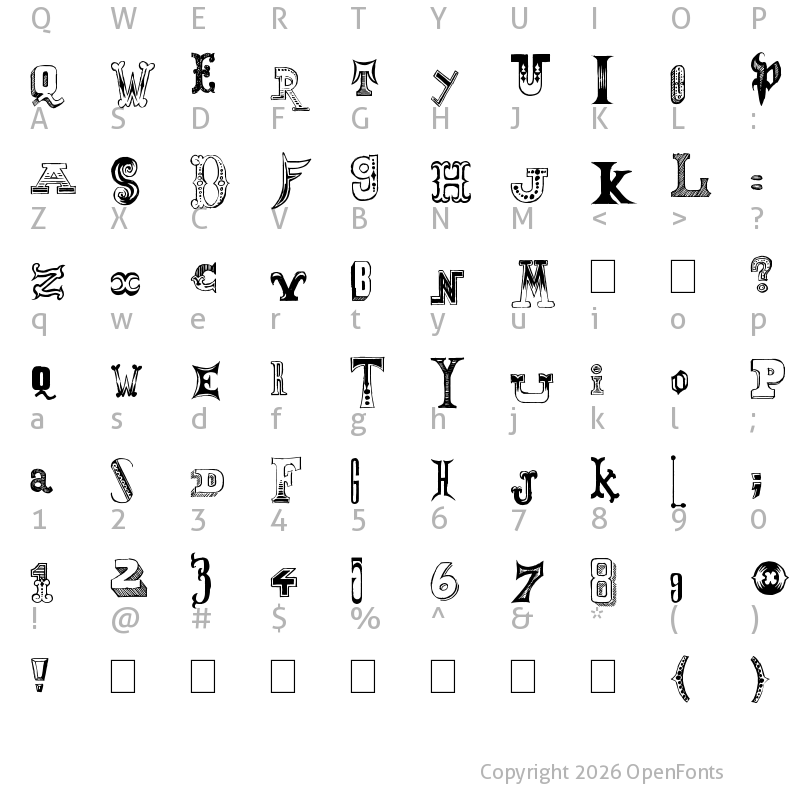 Character Map of MoneyGoRound Regular