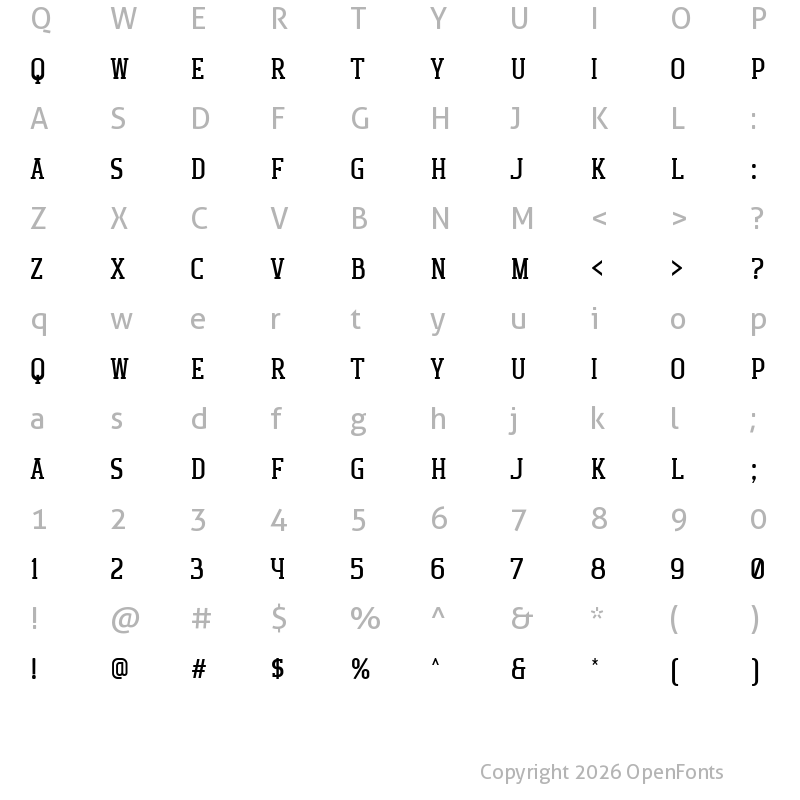 Character Map of Monogram Holder Demo