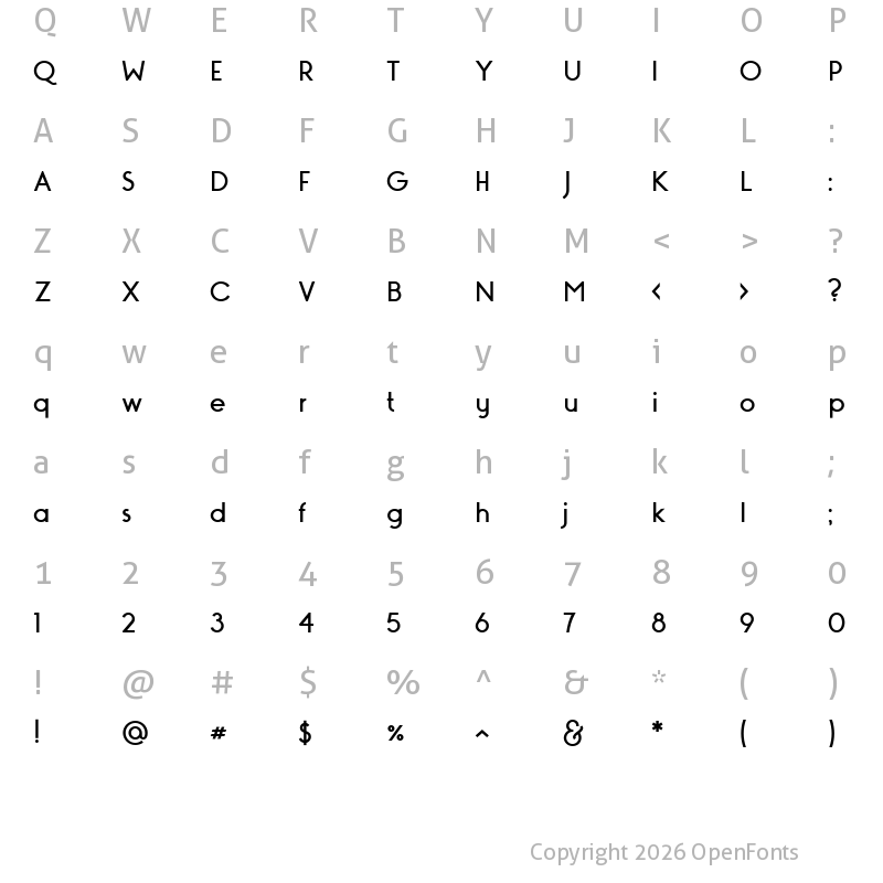 Character Map of Monopolix Bold