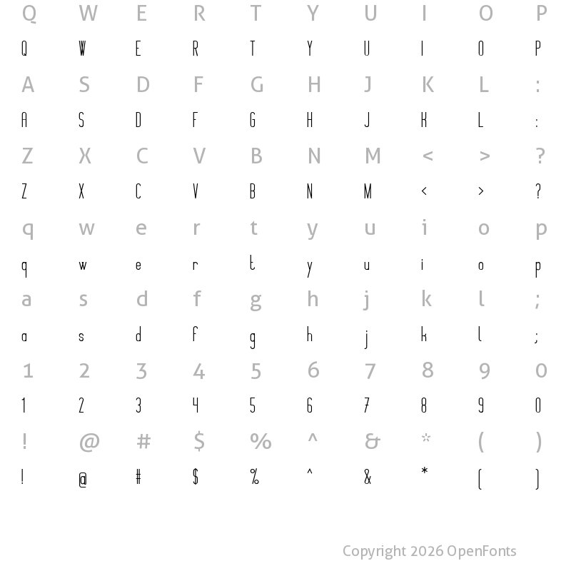 Character Map of Montepetrum Bold