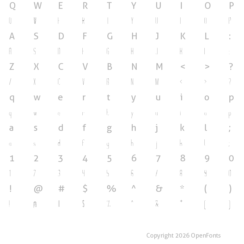 Character Map of Montepetrum Thin
