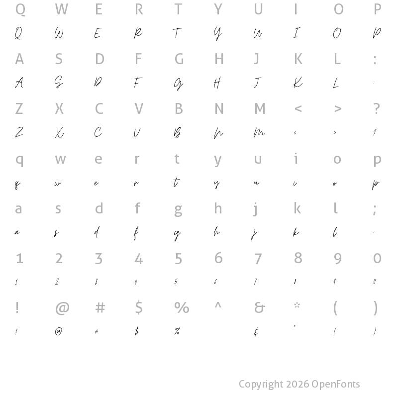 Character Map of MoonTime Regular