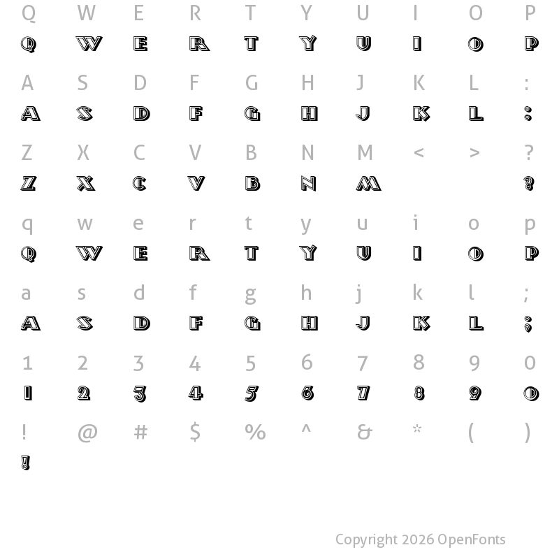 Character Map of Morava Hollow Regular