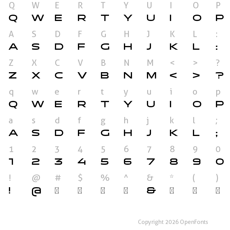 Character Map of Morgant Regular