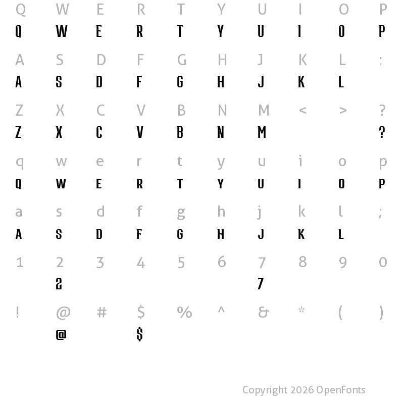 Character Map of Morington Demo